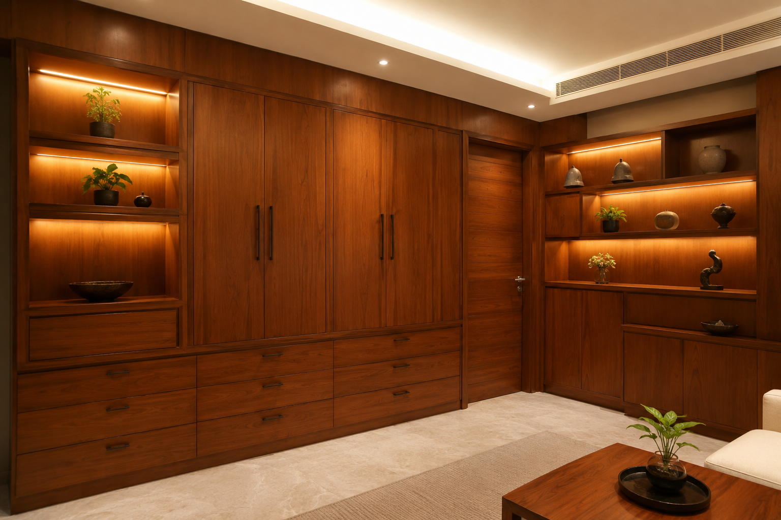 Completed wooden furniture work in Gurugram